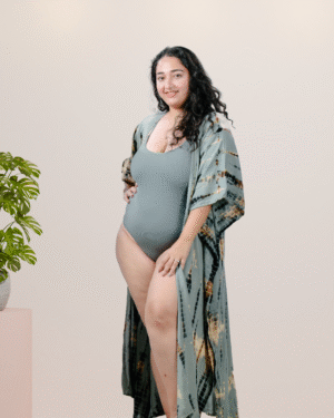 Chaaya – Feather-Light Olive Cover-Up for Women